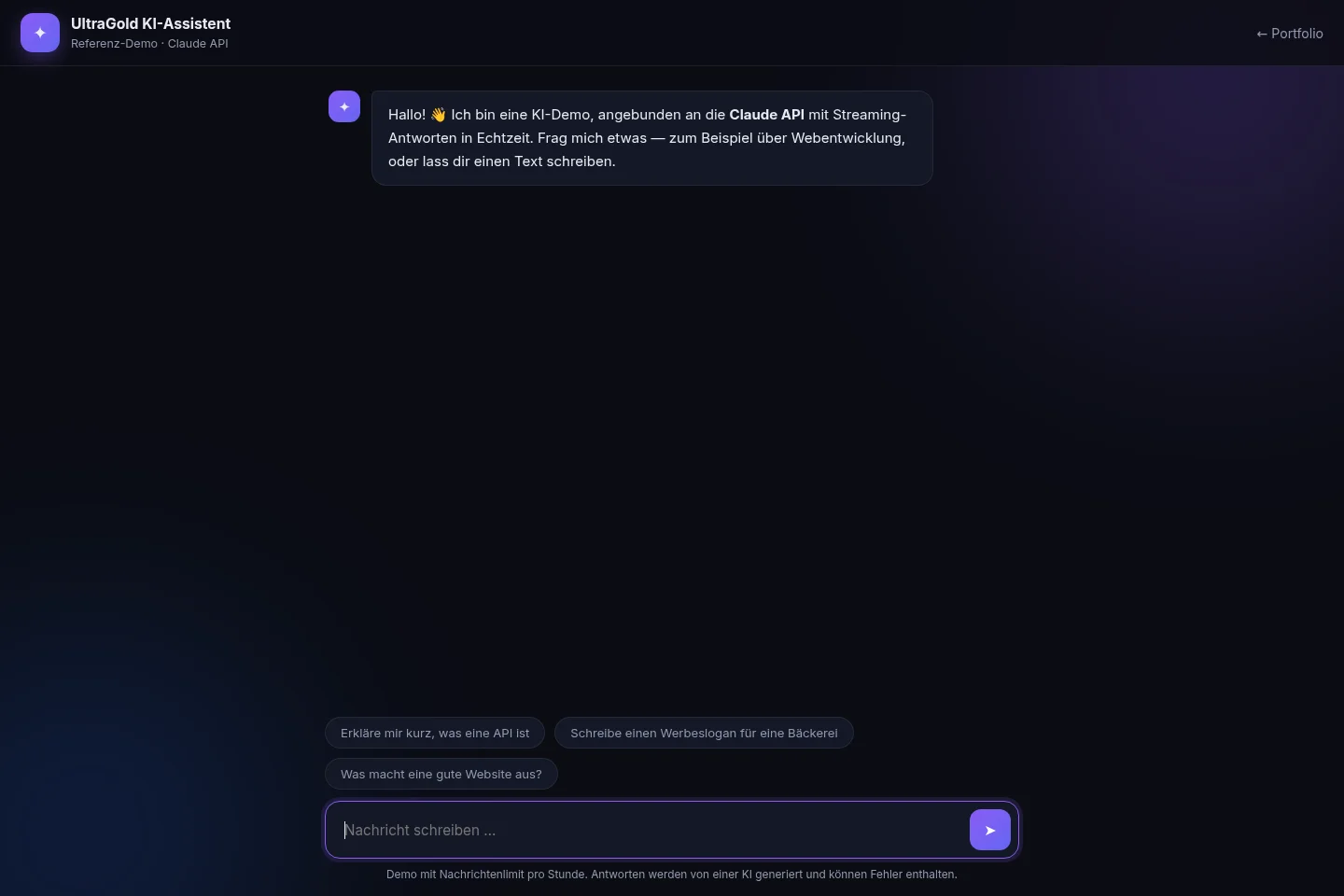 KI-Chat-Assistent (Claude API)